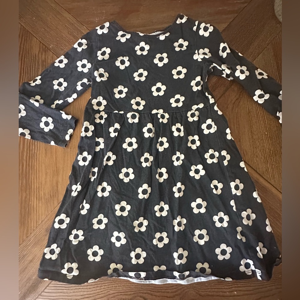 H&M Kids Floral Dress - Black and White